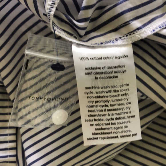 Tommy Hilfiger striped cotton Oxford style pullover size M - Picture 7 of 8